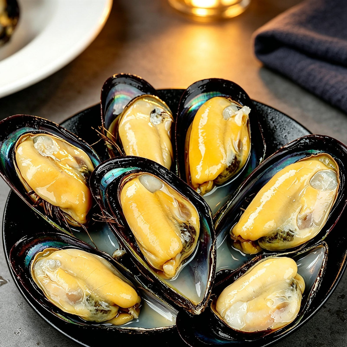 Fresh Mussels on the Half Shell