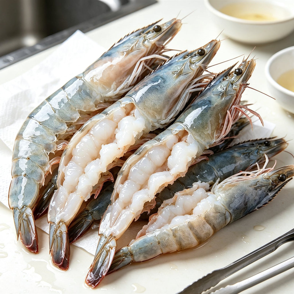 Whole Raw Blue Grey Prawns